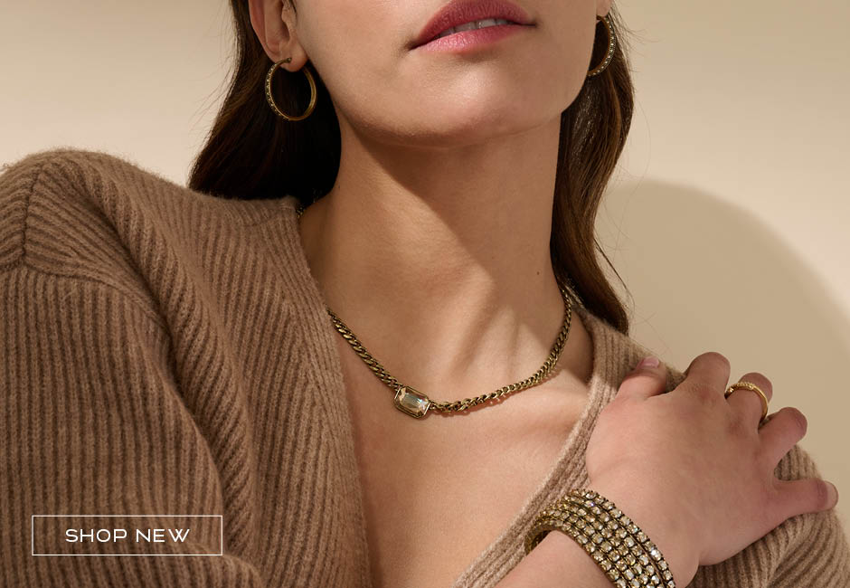 Woman wearing Brass Ox Fall inspired jewelry